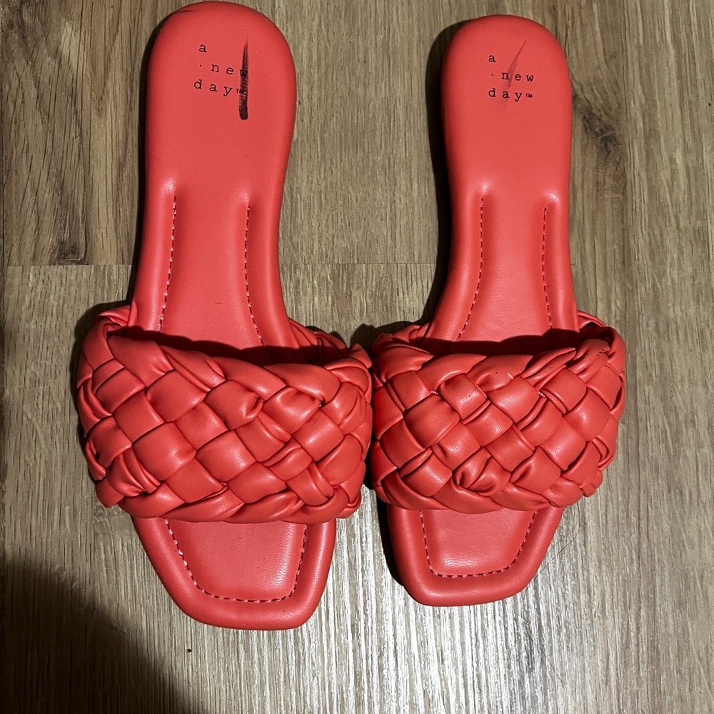 A New Day Salmon Color Slip on Sandals